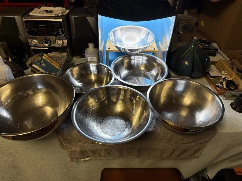 Mixing Bowls Set of 6, Stainless Steel Nesting Mixing Salad Bowl